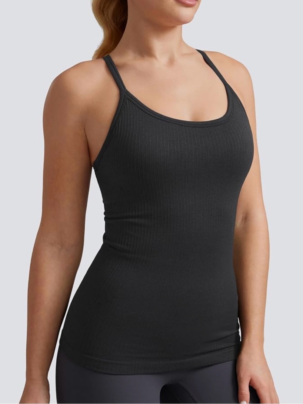 CRZ Yoga Ribbed Workout Tank - Picture 3 of 5